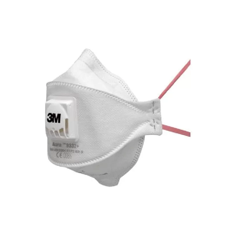 Semimasca pliabila cu supapa Aura FFP3 3M-9332+, culoare alb - TotalClean.ro Semimasca pliabila cu supapa Aura FFP3 3M-9332+, culoare alb