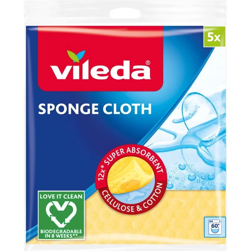 Lavete Aqua, 18x18,4cm, 5buc/set, culoare galben