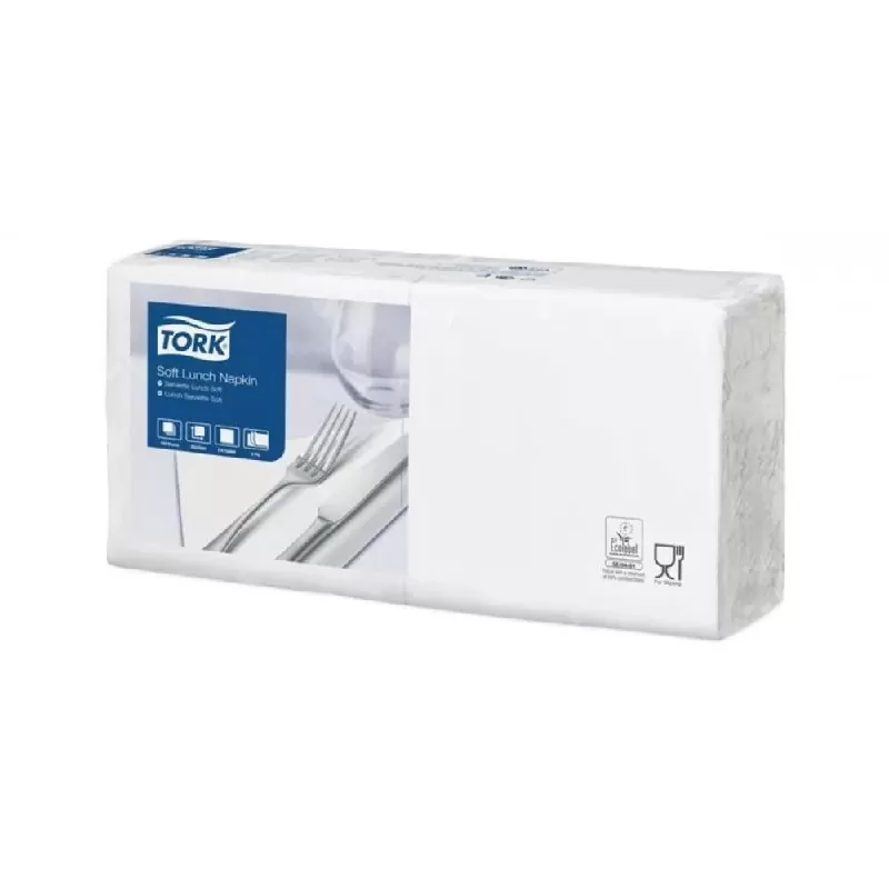 Servetele masa Tork Soft, 3 straturi, 40x40cm, alb, 250 buc.